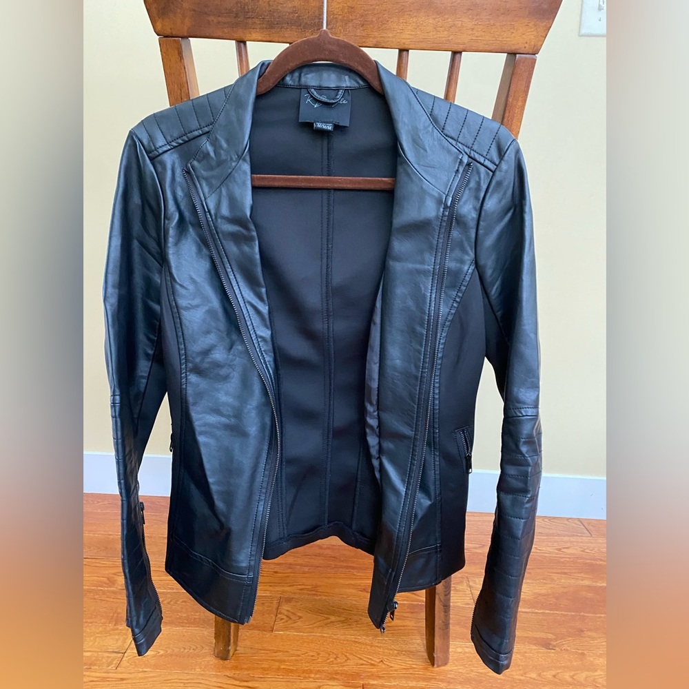 Pleather moto jacket
